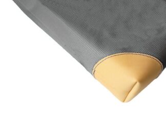 Ersatzbezug für Geräteturnmatte mit Lederecken grau - 200 x 125 x 8 cm