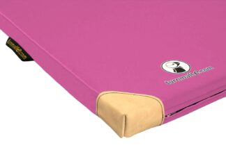 Leichtturnmatte Soft pink mit Lederecken - 150 x 100 x 8 cm