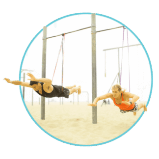 Explosive pushups with resistance bands