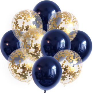 Luftballons 10 Stk. Navy-Blau/Gold
| ROB’S BALLOONS