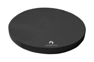 Weichbodenmatte rund ungeteilt schwarz - 120 x 25 cm