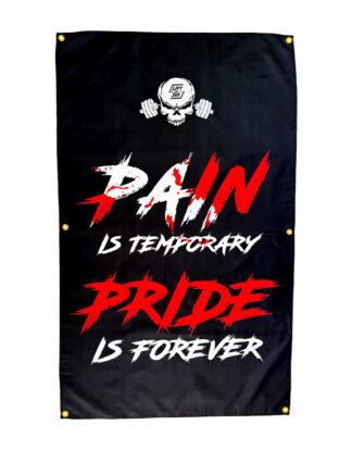Drapeau Motivation Musculation | Pain is Temporary