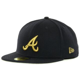 New Era Cap 59FIFTY - Basic Black On Black Full Cap  gold | Omidis.de