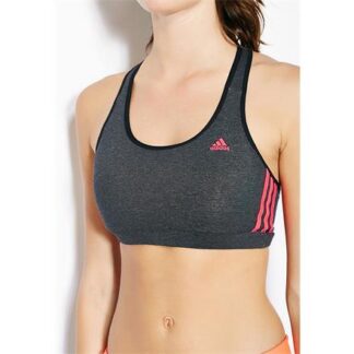 adidas Essentials 3S Bra Padded dunkelgrau/pink | Omidis.de