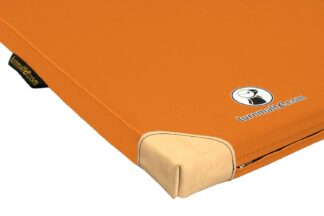 Leichtturnmatte Soft orange mit Lederecken - 150 x 100 x 8 cm