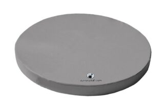 Weichbodenmatte rund ungeteilt grau - 200 x 15 cm