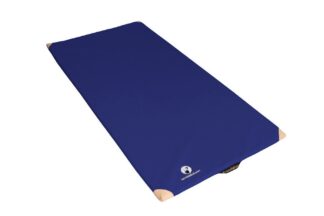 Leichtturnmatte dunkelblau mit Lederecken - 150 x 100 x 3 cm