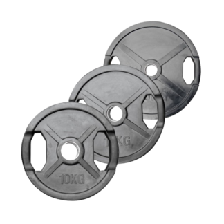 Hantelscheibe 50mm 2 Grifflöchern Gummiert - Sport Enzinger