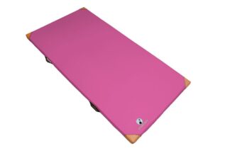 Leichtturnmatte pink mit Lederecken - 150 x 100 x 6 cm