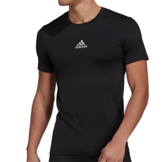 adidas Techfit Compression SS Shirt Herren Kompressionsshirt  schwarz/weiß | Omidis.de