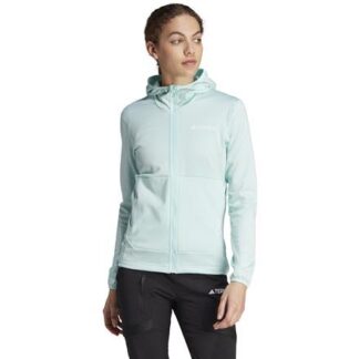 adidas Terrex Xperior Light Fleece Hooded Damen Jacke hellblau | Omidis.de