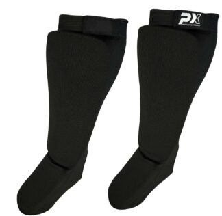 PX Schienbein- Spannschoner mit Klett schwarz L
