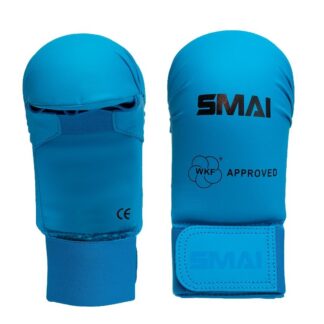 SMAI WKF- Kar-Handschutz o.Daumen blau Gr. L