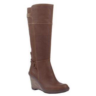 Timberland Stratham Heights Tall Wedge Stiefel  braun | Omidis.de
