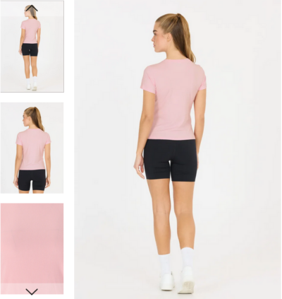 Athleticia Tinashe W Rib S/S Tee Roseate - Image 4