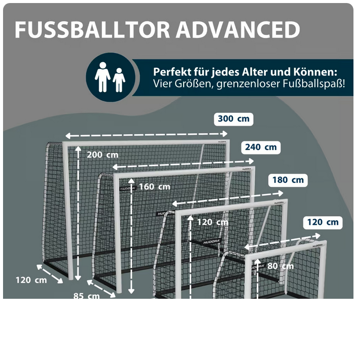 Fussballtor – Hudora Advanced – 120 bis 300cm