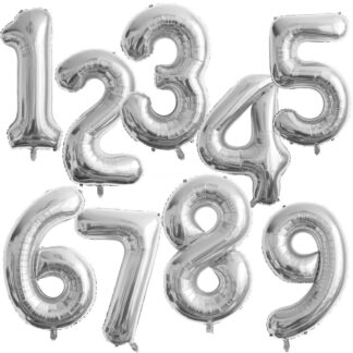 Luftballon Zahl 0-9 Silber 100 cm
| ROB’S BALLOONS