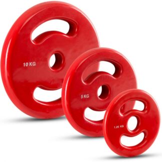 Vinyl-Disk Hantelscheiben - rot - Sport Enzinger
