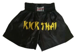 BEAT Thaiboxhose, schwarz, KICK THAI, M