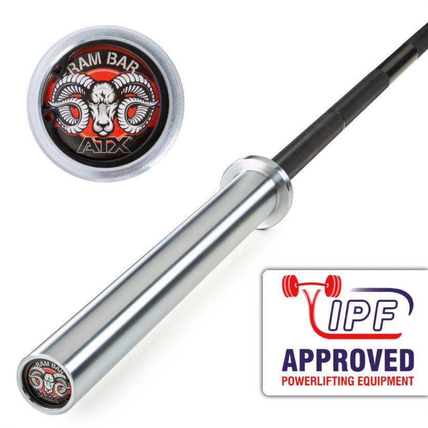 ATX® RAM BAR II - Powerlifting Bar - PRO Series - Black Oxid / Hartchrome - Sport Enzinger