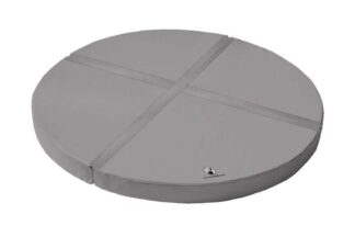 Weichbodenmatte rund 4-teilig grau - 250 x 10 cm