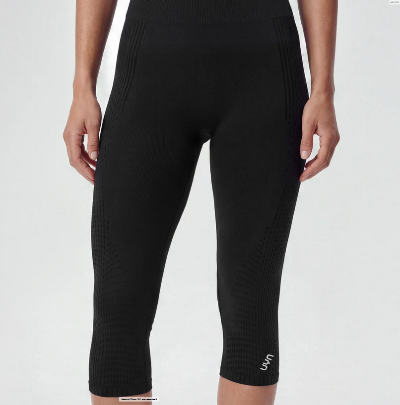 UYN Woman Running 3/4 Tight Kymra schwarz - Image 3