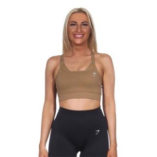 Gymshark Adapt Fleck Seamless Damen Sports Bra  hellbraun | Omidis.de