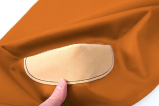 Ersatzbezug für Weichbodenmatte orange mit Lederecken - 200 x 200 x 25 cm