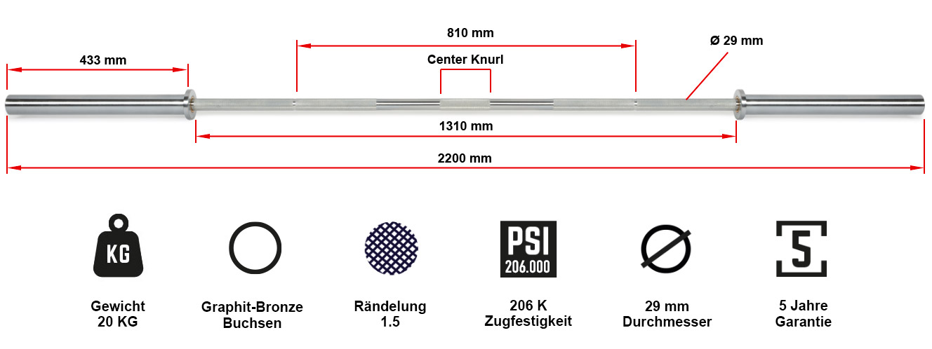 ATX® Warrior Power Bar - PRO Series - Hartverchromung IPF - Sport Enzinger - Image 12