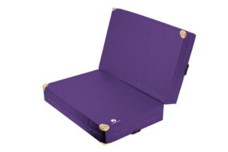 Weichbodenmatte klappbar lila mit Lederecken - 250 x 200 x 30 cm