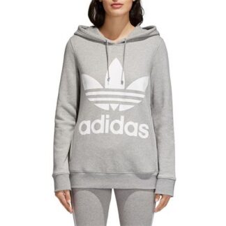 adidas Originals Trefoil Damen Hoodie grau/weiß | Omidis.de