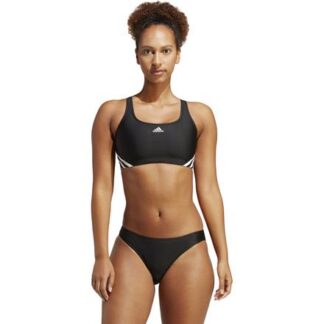 adidas Damen 3-Streifen Bikini schwarz/weiß | Omidis.de