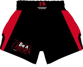 KA CHAMP Thaibox Shorts Mesh S, schwarz-rot