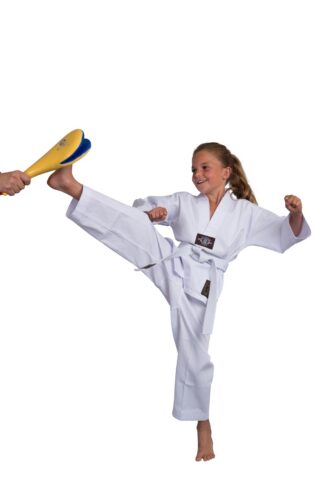 PX CHALLENGE Taekwondo weiß, Rückendruck, 120