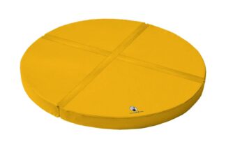 Weichbodenmatte rund 4-teilig gelb - 250 x 10 cm