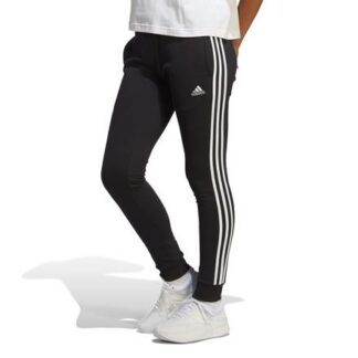 adidas Essentials 3-Streifen French Terry Cuffed Damen Jogginghose schwarz/weiß | Omidis.de