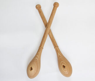 Light Teardrop Indian Clubs – 300g ash - BMF BodyMindFit circular fitness tools