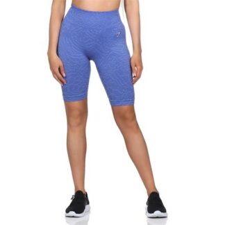 Gymshark Adapt Animal Seamless Damen Shorts  blau | Omidis.de