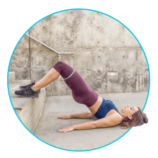 Single and Double Leg Elevated Glute Bridge with Booty Bands