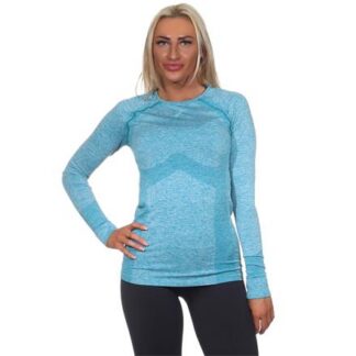 Gymshark Flex Long Sleeve Damen Top  blau | Omidis.de