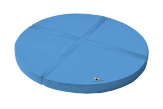 Weichbodenmatte rund 4-teilig hellblau - 200 x 15 cm