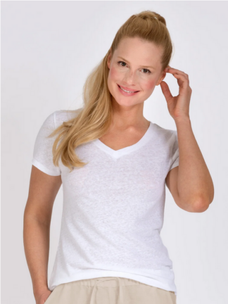 Yoga Shirt Celine weiss S bis L Leinen