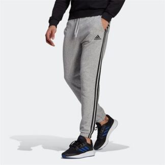 adidas Essential French Terry Tapered 3S Herren Hose grau/schwarz | Omidis.de