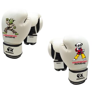KA Kinderboxandschuh Drache und Panda 4 Oz, weiß, Preis auf Anfrage!