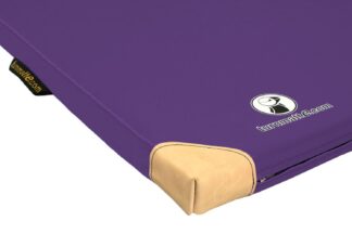 Leichtturnmatte Soft lila mit Lederecken - 150 x 100 x 8 cm