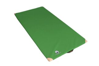 Leichtturnmatte grün mit Lederecken - 150 x 100 x 3 cm
