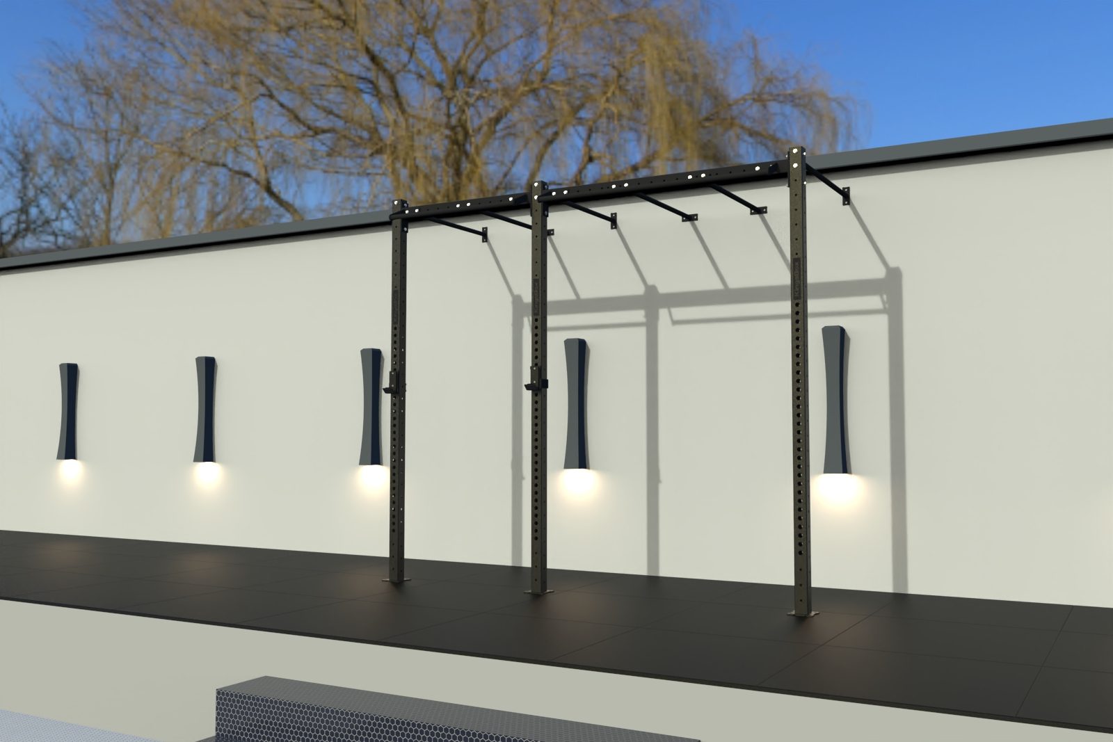 Outdoor mighty monkey wall rig