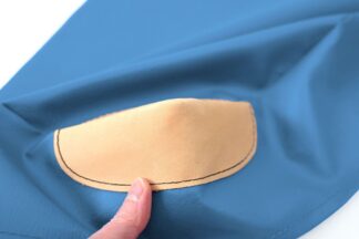 Ersatzbezug für Weichbodenmatte hellblau mit Lederecken - 150 x 200 x 30 cm
