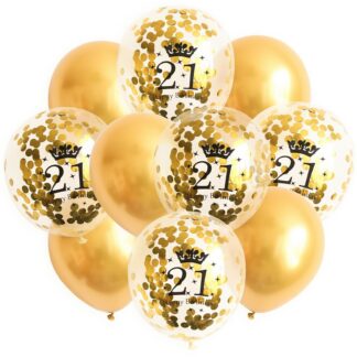 21. Geburtstag Set Luftballons Gold Konfetti Metallic Happy-Birthday Ballon Deko
| ROB’S BALLOONS