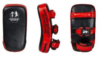 Thai pad, Echtleder, paarweise, schwarz-rot